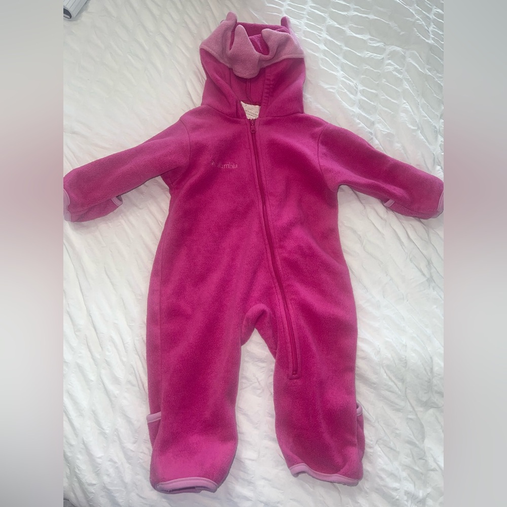 Columbia Kids Magenta Fleece Footie